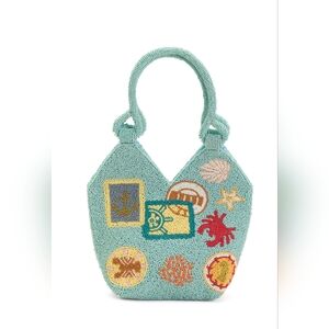 HANDMADE IN INDIA BEADED WOMEN'S SHOULDER BAG '"CARIBBEAN DREAM"-NEWLY RELEASED